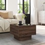 Mesa auxiliar con LED madera ingeniería marrón roble 40x40x30cm de , Mesas de centro - Ref: Foro24-847503, Precio: 62,90 €, D...