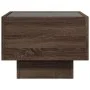 Side table with LED made of brown oak engineered wood, 40x40x30cm. by , Coffee table - Ref: Foro24-847503, Price: 61,43 €, Di...