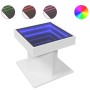 LED-Beistelltisch aus weißem Ingenieurholz mit 50x50x45 cm von , Couchtisch - Ref: Foro24-847560, Preis: 97,54 €, Rabatt: %