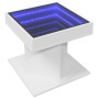 LED light white engineered wood coffee table 50x50x45 cm by , Coffee table - Ref: Foro24-847560, Price: 97,54 €, Discount: %