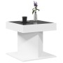 LED light white engineered wood coffee table 50x50x45 cm by , Coffee table - Ref: Foro24-847560, Price: 97,54 €, Discount: %