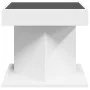 Mesa de centro con luz LED madera ingeniería blanca 50x50x45 cm de , Mesas de centro - Ref: Foro24-847560, Precio: 96,00 €, D...