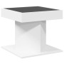 LED light white engineered wood coffee table 50x50x45 cm by , Coffee table - Ref: Foro24-847560, Price: 97,54 €, Discount: %