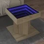 Center table and LED engineered oak wood Sonoma 50x50x45 cm by , Coffee table - Ref: Foro24-847562, Price: 87,27 €, Discount: %