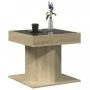 Center table and LED engineered oak wood Sonoma 50x50x45 cm by , Coffee table - Ref: Foro24-847562, Price: 87,27 €, Discount: %