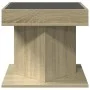 Center table and LED engineered oak wood Sonoma 50x50x45 cm by , Coffee table - Ref: Foro24-847562, Price: 87,27 €, Discount: %