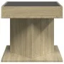 Center table and LED engineered oak wood Sonoma 50x50x45 cm by , Coffee table - Ref: Foro24-847562, Price: 87,27 €, Discount: %
