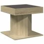 Center table and LED engineered oak wood Sonoma 50x50x45 cm by , Coffee table - Ref: Foro24-847562, Price: 87,27 €, Discount: %