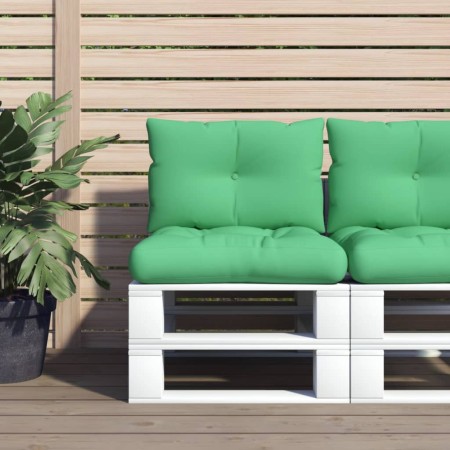 Cojines para palets 2 unidades tela verde de , Cojines para sillas y sofás - Ref: Foro24-360839, Precio: 29,78 €, Descuento: %