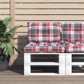 Palettenkissen, 2 Stück, rotes Karomuster-Stoff von , Kissen für Stühle und Sofas - Ref: Foro24-360847, Preis: 40,91 €, Rabat...