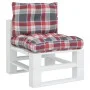 Cushions for pallets, 2 units, red checkered fabric. by , Cushions for chairs and sofas - Ref: Foro24-360847, Price: 32,68 €,...
