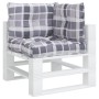 Cushions for pallets, 3 units, gray checkered fabric by , Cushions for chairs and sofas - Ref: Foro24-360870, Price: 42,33 €,...