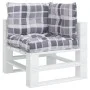 Cushions for pallets, 3 units, gray checkered fabric by , Cushions for chairs and sofas - Ref: Foro24-360870, Price: 41,55 €,...