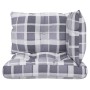 Cushions for pallets, 3 units, gray checkered fabric by , Cushions for chairs and sofas - Ref: Foro24-360870, Price: 42,33 €,...