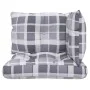 Cushions for pallets, 3 units, gray checkered fabric by , Cushions for chairs and sofas - Ref: Foro24-360870, Price: 41,55 €,...