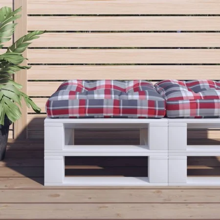 Cushion for a red plaid fabric pallet sofa by , Cushions for chairs and sofas - Ref: Foro24-360891, Price: 23,34 €, Discount: %