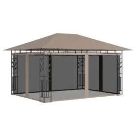 Gazebo with taupe gray mosquito net 4x3x2.73 m 180 g/m² by vidaXL, Tents and gazebos - Ref: Foro24-312252, Price: 312,24 €, D...