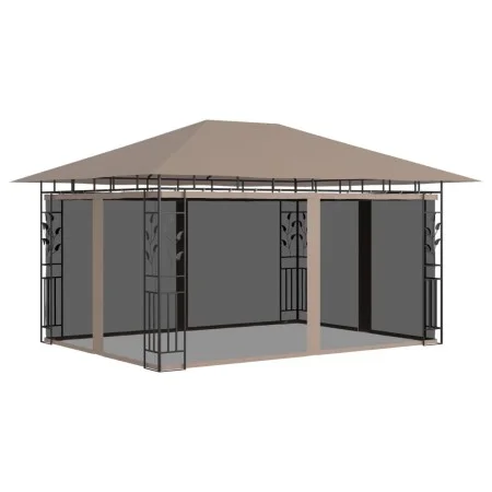 Gazebo with taupe gray mosquito net 4x3x2.73 m 180 g/m² by vidaXL, Tents and gazebos - Ref: Foro24-312252, Price: 312,24 €, D...