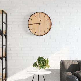 Iron and brown engineered wood wall clock Ø39 cm by , Wall clocks - Ref: Foro24-4008398, Price: 39,28 €, Discount: %