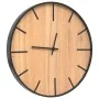 Reloj de pared de hierro y madera de ingeniería marrón Ø39 cm de , Relojes de pared - Ref: Foro24-4008398, Precio: 39,28 €, D...