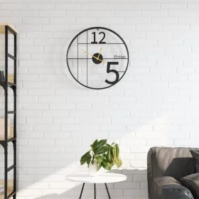 Reloj de pared de hierro negro Ø50 cm de , Relojes de pared - Ref: Foro24-4008401, Precio: 52,02 €, Descuento: %
