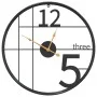Schwarze Eisen-Wanduhr Ø50 cm von , Wanduhren - Ref: Foro24-4008401, Preis: 48,78 €, Rabatt: %