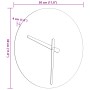 Wanduhr mit leuchtenden gelben Skalen und Zeigern Ø30 cm. von , Wanduhren - Ref: Foro24-4008403, Preis: 13,47 €, Rabatt: %