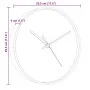 Wall clock made of polystyrene and golden and white glass Ø29.5 cm by , Wall clocks - Ref: Foro24-4008408, Price: 17,84 €, Di...