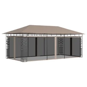 Gazebo with taupe gray mosquito net 6x3x2.73 m 180 g/m² by vidaXL, Tents and gazebos - Ref: Foro24-312253, Price: 284,33 €, D...