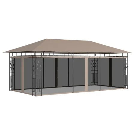 Gazebo with taupe gray mosquito net 6x3x2.73 m 180 g/m² by vidaXL, Tents and gazebos - Ref: Foro24-312253, Price: 284,33 €, D...