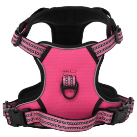 Adjustable pink dog harness with reflective bands. by , Dog products - Ref: Foro24-4013369, Price: 18,09 €, Discount: %