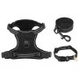Arnés para perros con correa y collar ajustable negro XL de , Productos para perros - Ref: Foro24-4013395, Precio: 24,18 €, D...