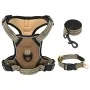 Dog harness with leash and adjustable brown XL collar by , Dog products - Ref: Foro24-4013397, Price: 25,18 €, Discount: %