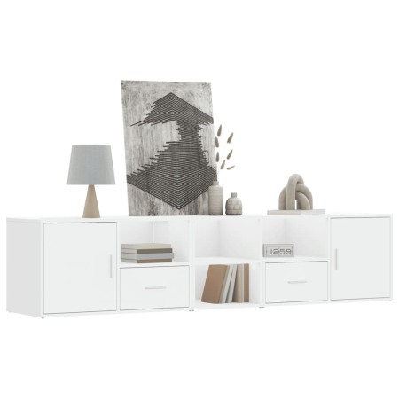 Eckschrank aus weißem Ingenieurholz 200x40x45 cm von , Schränke und Lagerung - Ref: Foro24-3307828, Preis: 129,69 €, Rabatt: %