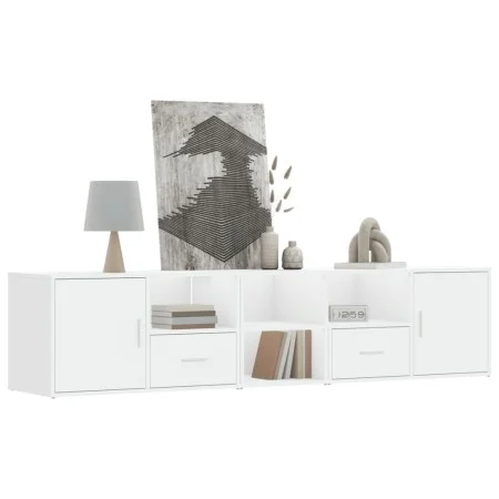 Engineered wood white corner furniture 200x40x45 cm by , Closets and storage - Ref: Foro24-3307828, Price: 127,18 €, Discount: %