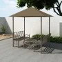 Garden kiosk table and benches taupe gray 180g/m² 2.5x1.5x2.4m by vidaXL, Tents and gazebos - Ref: Foro24-312222, Price: 327,...