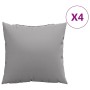Sofakissen 4 Stück, grauer Stoff, 40x40 cm. von , Kissen für Stühle und Sofas - Ref: Foro24-360360, Preis: 29,03 €, Rabatt: %