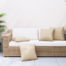 Cojines de sofá 4 unidades tela beige 40x40 cm de , Cojines para sillas y sofás - Ref: Foro24-360362, Precio: 29,03 €, Descue...