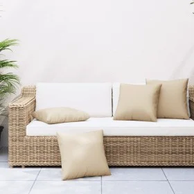 Sofa cushions 4 units beige fabric 40x40 cm by , Cushions for chairs and sofas - Ref: Foro24-360362, Price: 28,60 €, Discount: %