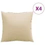 Sofa cushions 4 units beige fabric 40x40 cm by , Cushions for chairs and sofas - Ref: Foro24-360362, Price: 28,60 €, Discount: %