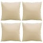 Sofa cushions 4 units beige fabric 40x40 cm by , Cushions for chairs and sofas - Ref: Foro24-360362, Price: 28,60 €, Discount: %