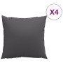 Sofakissen 4 Stück in Anthrazitgrau aus Stoff, 50x50 cm. von , Kissen für Stühle und Sofas - Ref: Foro24-360381, Preis: 42,64...