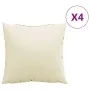 Cojines de sofá 4 unidades tela crema 50x50 cm de , Cojines para sillas y sofás - Ref: Foro24-360383, Precio: 42,36 €, Descue...