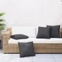 Sofa cushions 4 units black fabric black 50x50 cm by , Cushions for chairs and sofas - Ref: Foro24-360388, Price: 41,30 €, Di...