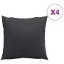 Sofa cushions 4 units black fabric black 50x50 cm by , Cushions for chairs and sofas - Ref: Foro24-360388, Price: 41,30 €, Di...