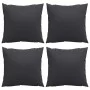 Sofa cushions 4 units black fabric black 50x50 cm by , Cushions for chairs and sofas - Ref: Foro24-360388, Price: 41,30 €, Di...