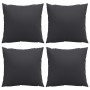 Sofakissen 4 Stück schwarz Stoff schwarz 50x50 cm von , Kissen für Stühle und Sofas - Ref: Foro24-360388, Preis: 41,82 €, Rab...