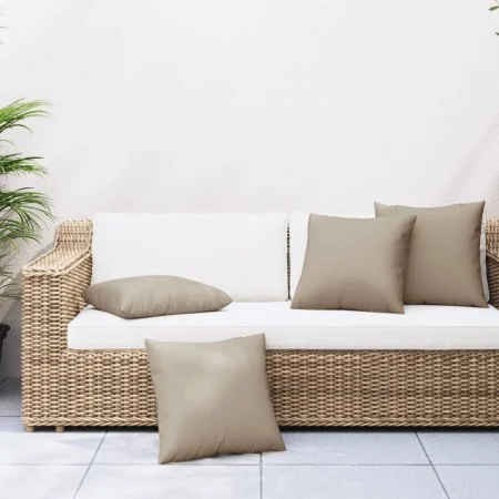 Sofa cushions 4 units in gray taupe fabric 60x60 cm by , Cushions for chairs and sofas - Ref: Foro24-360411, Price: 52,57 €, ...