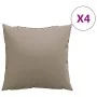 Sofa cushions 4 units in gray taupe fabric 60x60 cm by , Cushions for chairs and sofas - Ref: Foro24-360411, Price: 52,57 €, ...