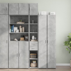 Narrow engineered wood wardrobe in gray concrete, 30x42.5x225 cm by , Sideboards - Ref: Foro24-3281269, Price: 124,75 €, Disc...